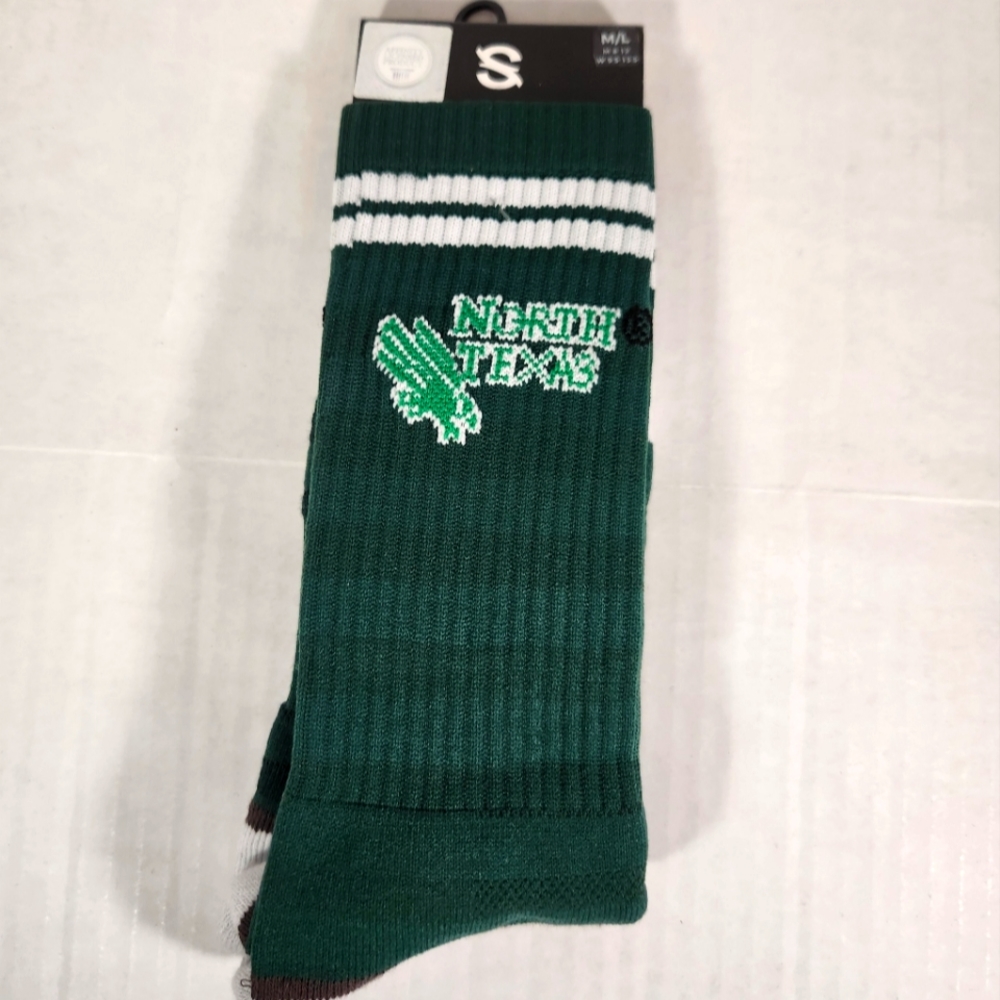 NWT Unisex University Of North Texas Strideline Crew Socks